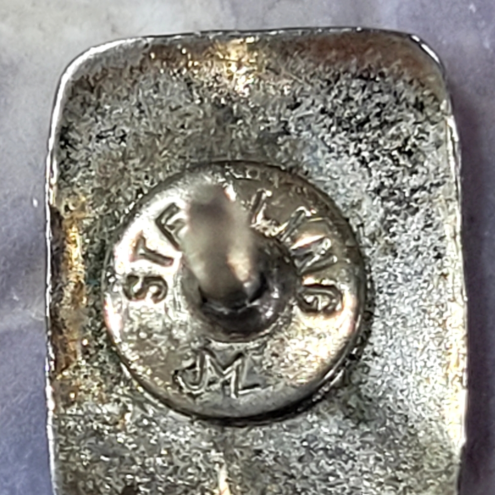 Silver Sterling Engraved Tie Pin. - Picture 6 of 8